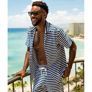 Kenny Flowers Nauti by Nature Terry Button Down Shirt